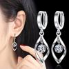 Long Style Earrings with Zircon In Simple Style.
