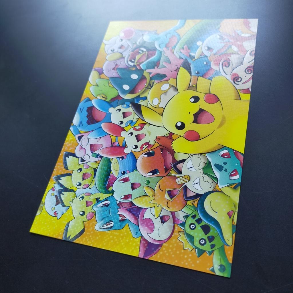 Pokemon Postcards PokePark Center Pichu 2005 - - Pikachu, Bulbasaur, Charmander, Squirtle, Munchlax, Psyduck, -