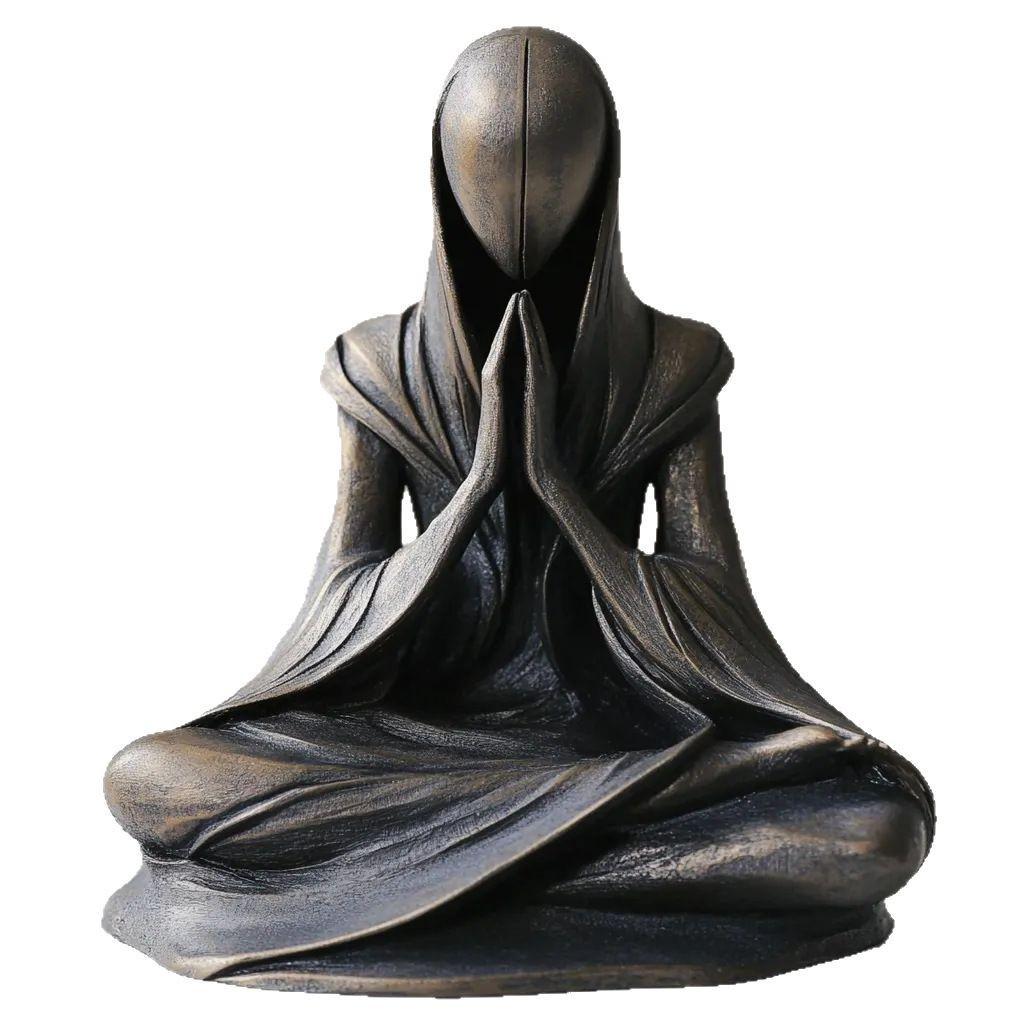 Cross-border Alien Meditation Resin Statue Ornament - Creative Desk Gift