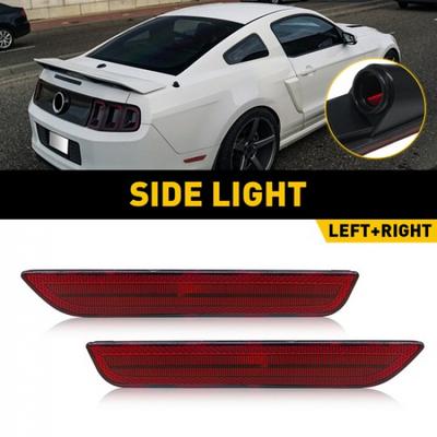 Fit 10-14 Ford Mustang Reflectors Rear Bumper Red Side Marker Assembly Lights
