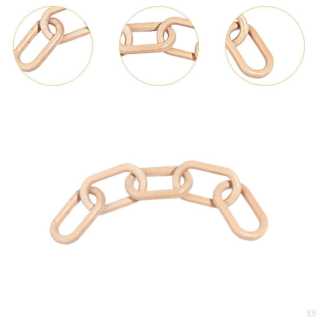 Decorative 5 Link Wooden Chain, Knot, Home Decoration for Family