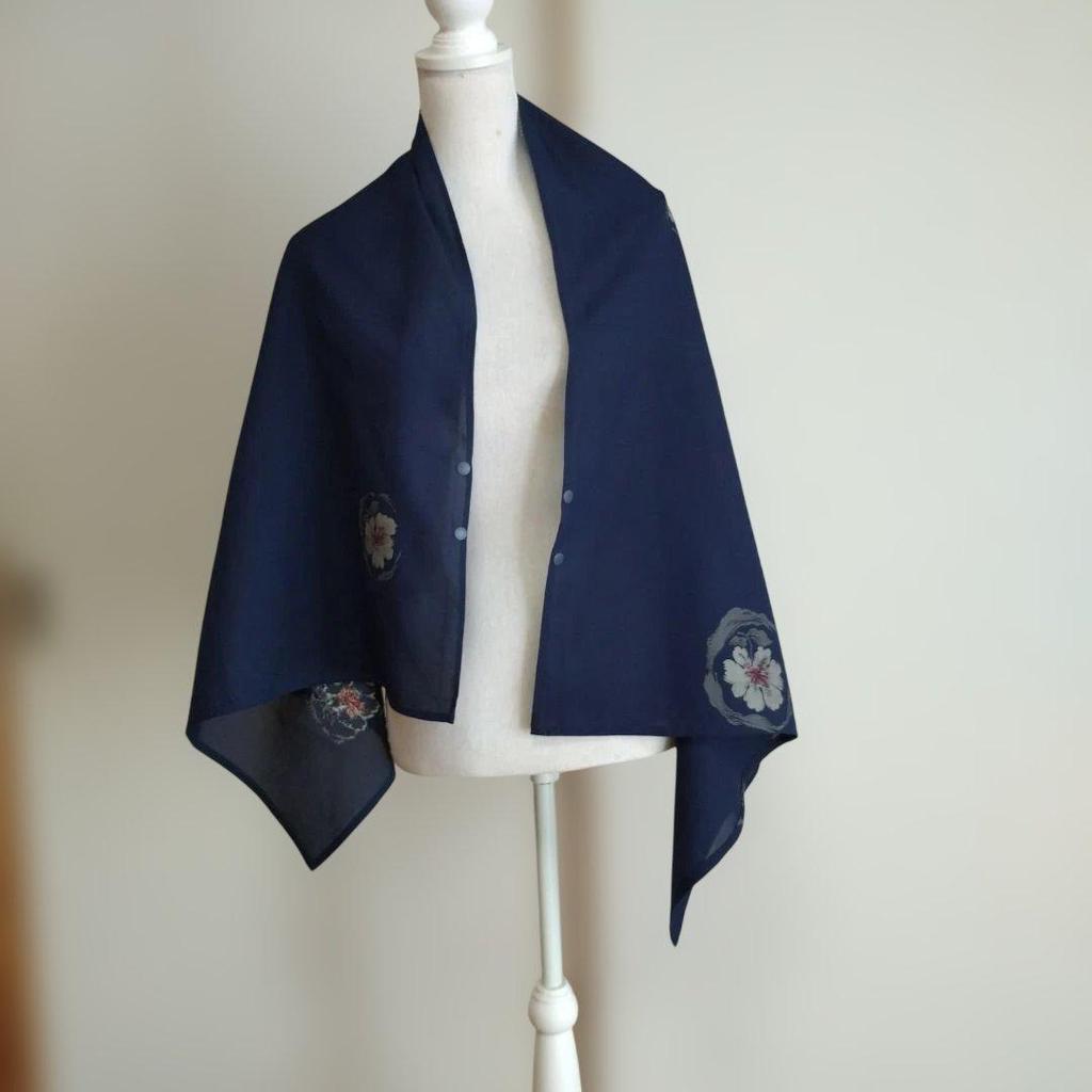 Used Summer Kimono Sha Remake Bolero Sheer feel, air conditioning countermeasure Handmade