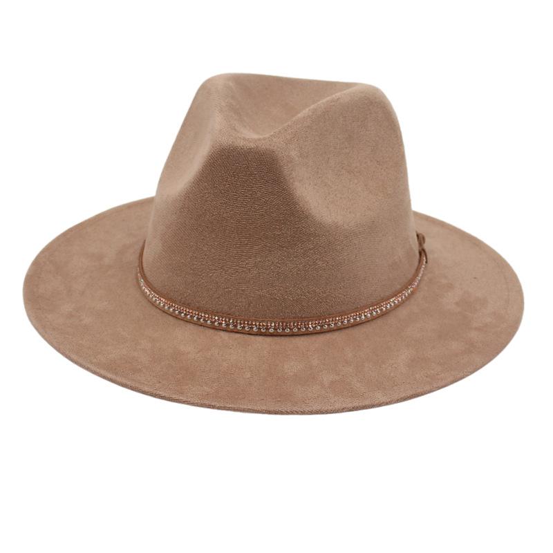 Solid Color And Western Cowboy Hat Felt Hat Woolen Top Hat Amazon Cross-Border Wholesale Retro Ethnic Fashion Hat