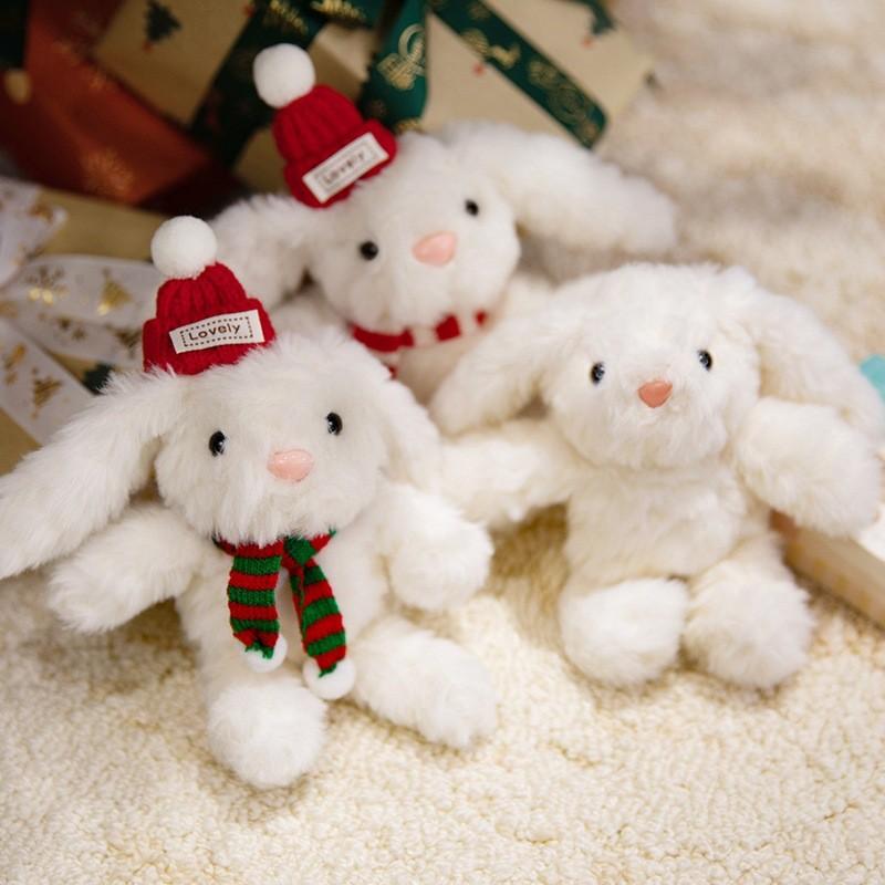 Toy Rabbit Plush Bag Pendant Cute Plush Backpack Ornament Christmas Keychain