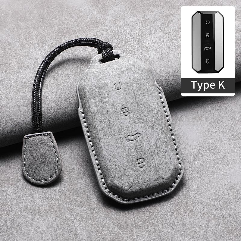 

For Chery Jaecoo J7 J5 Car Key Case Cover Fob Leather Car Remote Key Protection Shell Keychain Decorative Accessories