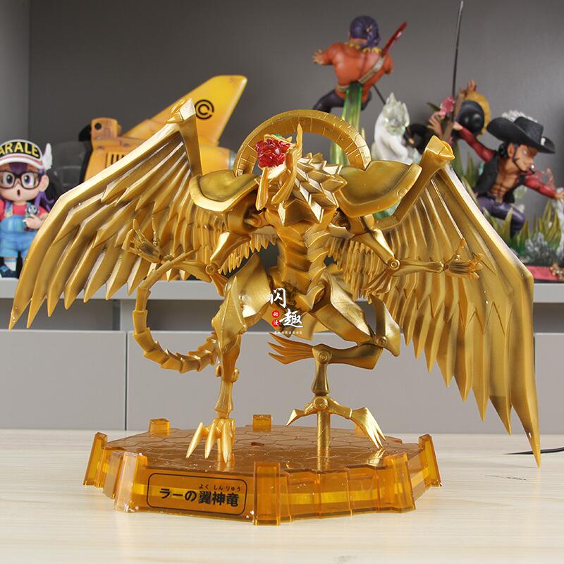 

22cm Yu-gi-oh! Anime Figure The Winged Dragon Of Ra Figures Monsters Legion Figurine With Light Statue Model Doll Collection Toy with box