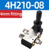 5/2 Way Pneumatic Air Hand Lever Operated Valve Manual Control 2 Position 3 5Port Push-Pull  4H210-08 4H310-10 4H410-15