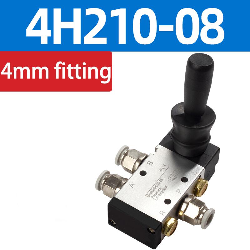5/2 Way Pneumatic Air Hand Lever Operated Valve Manual Control 2 Position 3 5Port Push-Pull 4H210-08 4H310-10 4H410-15