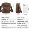 CONTACT'S Echtes Leder Gürtel Taille Tasche Kleine Geld Telefon Taille Pack Crazy Horse Leder Mini Messenger Tasche
