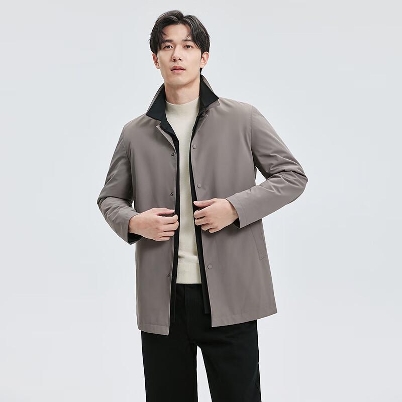 SEPTWOLVES Men's Water-Repellent Mid-Length Trench Coat