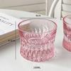 Novel Crystal  Glass Cup Thick Pink Ladies Wineglass Whisky Puck Transparent Brandy Cup Ice Coffee Cup