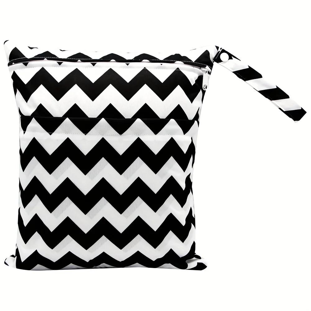 Diaper Wet Dry Bags Waterproof Reusable with Zippered Pockets Travel Beach Pool Daycare Soiled Baby Items Yoga Gym Mommy Bag