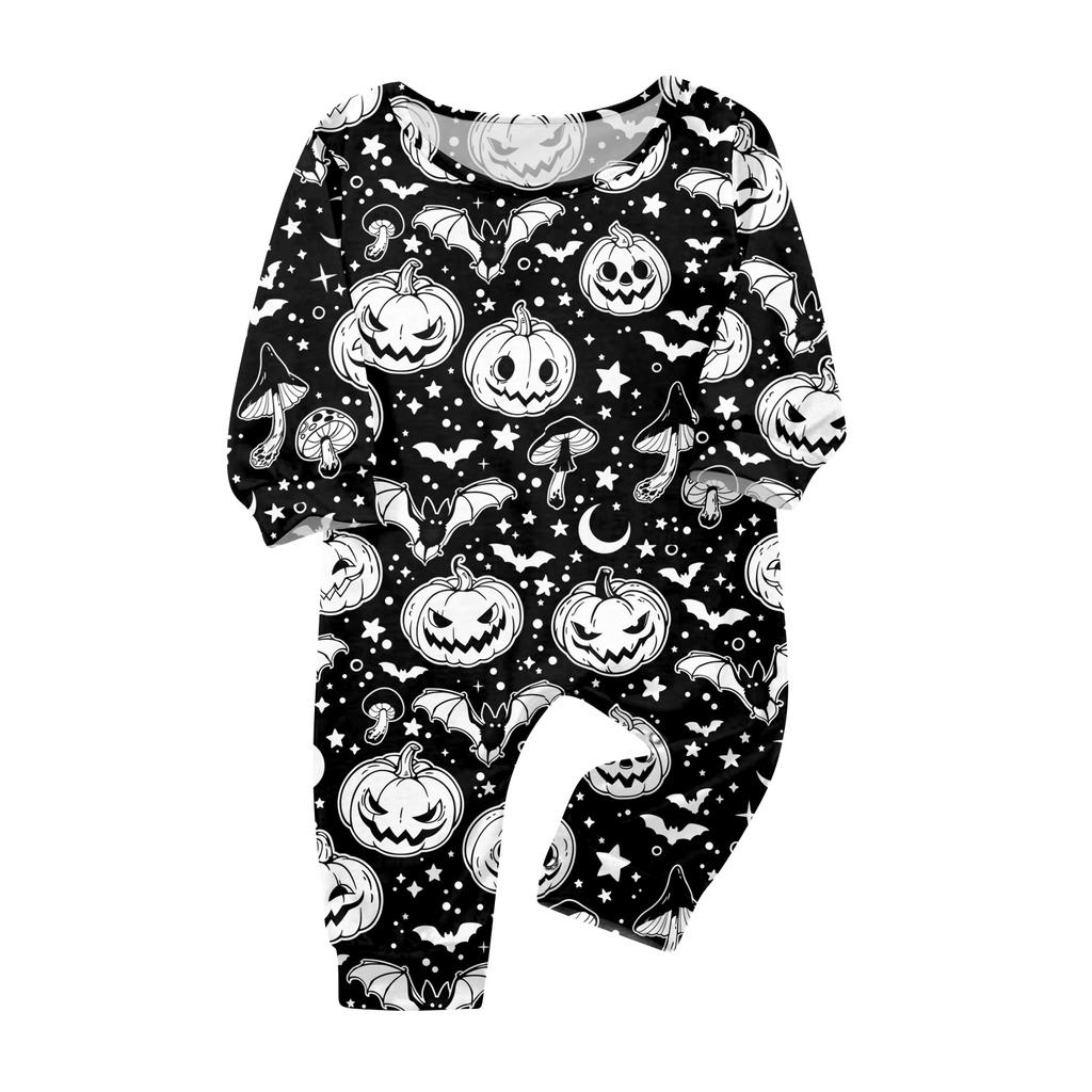 Family Matching Print Sets Pajamas Loungewear Outfits Family Matching Long Sleeve Tops+Pants Set