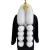 Faux Fur Scarf with Magnetic Closure Solid Color Soft Plush Design Scarf Wrap Windproof