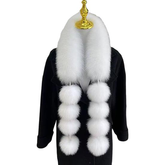 Faux Fur Scarf with Magnetic Closure Solid Color Soft Plush Design Scarf Wrap Windproof