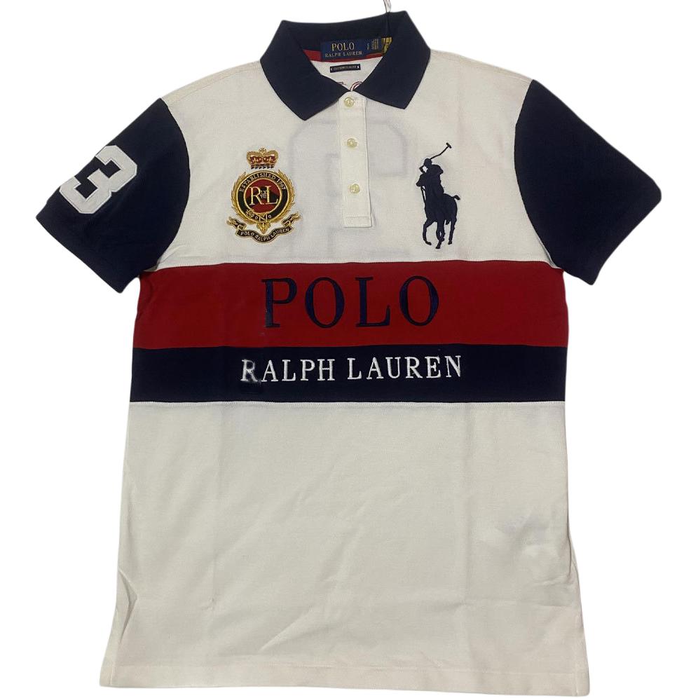 

Polo Ralph Lauren Вышитая Лоскутная Хлопковая Рубашка Поло Мужская Топы Многоцветный 710790853-003 M