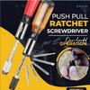 Semi Automatic Push Pull Ratchet Screwdriver Adjustment Spirals Ratchet Screwdriver Assembly With Replaceable Heads