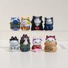 New Anime 8Pcs Naruto Doll Figures Cute Handmade Cake Decoration Naruto Cat Model Doll Toys Hand Birthday Gifts