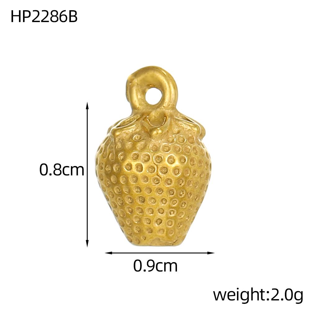 CARLIDANA Neuankunft Mode Edelstahl 3D DIY Obst Donut Anhänger Eiscreme Anhänger für Halskette Vergoldeter Schmuck