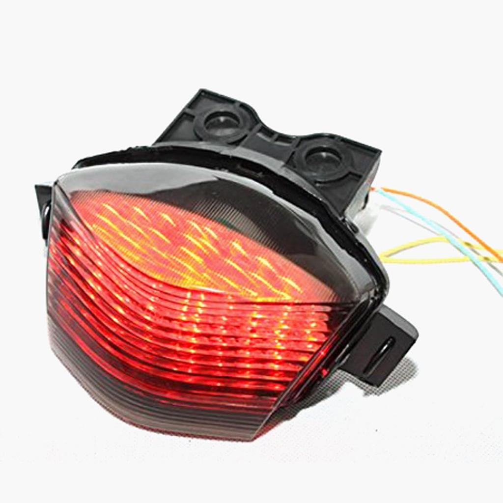 TailLights Brake Tail Lights with Integrated Turn Signals Indicators Smoke Motorcycle LED for Ninja 650R ER6 2006-2008