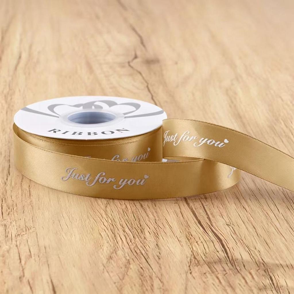 2.5cm English Ribbon for Gift Wrap, Floristry, Cake Packaging, and Crafts