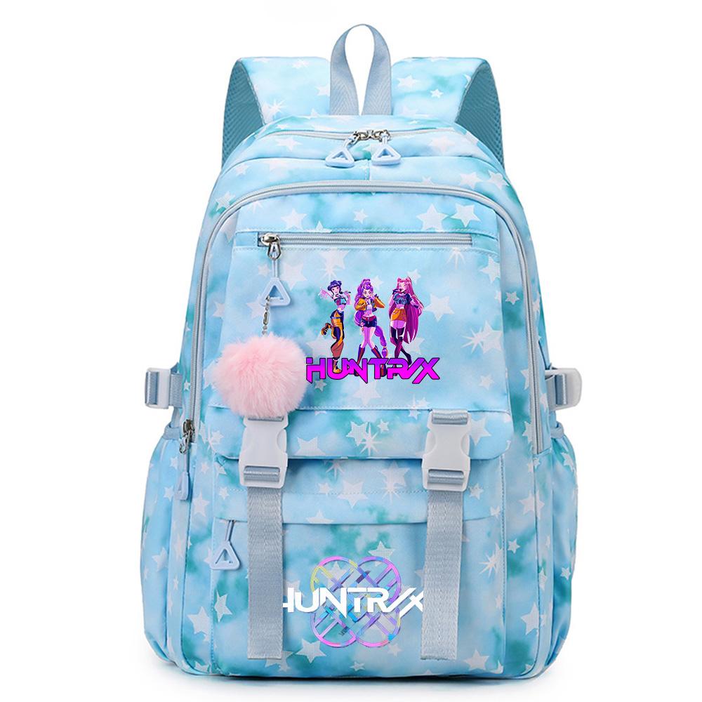 Anime K-Pop Demon Hunters Printed Backpack Large Capacity Bookbag Laptop Unisex Student Boy Girl School Bag Large Capacity Travel Outdoor Bag Gift