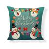 Red Series Santa Claus Pattern Throw Pillow Cover with Short Plush Print for Living Room Sofa Decoration Cushion Cover