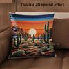 D Set Of  Desert Sunset Boho Throw Pillow Covers Pattern Cushion Cover Suitable For Sofa Bedroom Car Pillow Cover