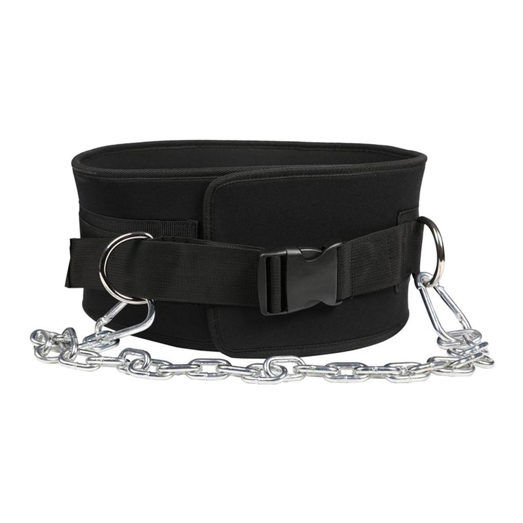 Dipping Belt for Weightlifting with Lifting Chain Body Building Waist Support Power Lifting Portable Men Women Gym Weight Belt