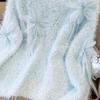 2026 Spring/Autumn V-neck Faux Mink Velvet Sweater - Women's French Design with Beaded Floral Accents