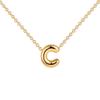 2pcs Fashion 26 Bubble Letter Necklace Gold Necklace