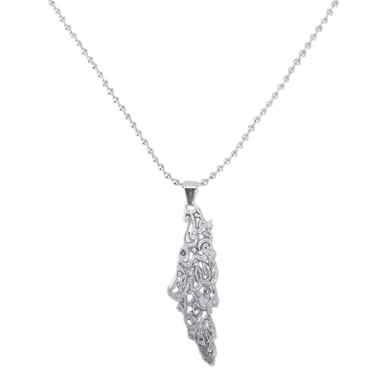 

Регулируемое стальное титановое ожерелье с полым кулоном в виде карты Ливана, шейная цепочка, удобный аксессуар для ношения, стильный подарок