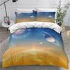 3D Fantasy Starry Sky Series Bedding Set Cosmic Planet Quilt Cover Pillow Case 2 or 3 Pieces AU240 * 270 Extra Large Size Home Decoration