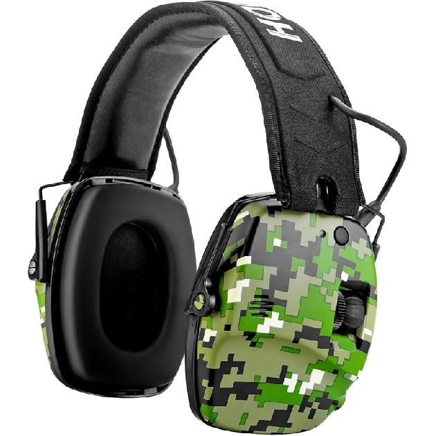 Upgrade Bluetooth 5.4 Shooting Ear Protection with Sound Amplify Electronic Digital Safety Ear Muffs Slim Hearing Protector for Shooting Hunting Gun