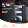 Drill Bit Dispenser Cabinet, 3 Pieces Three-Drawer for 1/16" To 1/2" & Letter Sizes A To Z, Five-Drawer Drill Bit Organizer for Wire Gauge Sizes #1 To