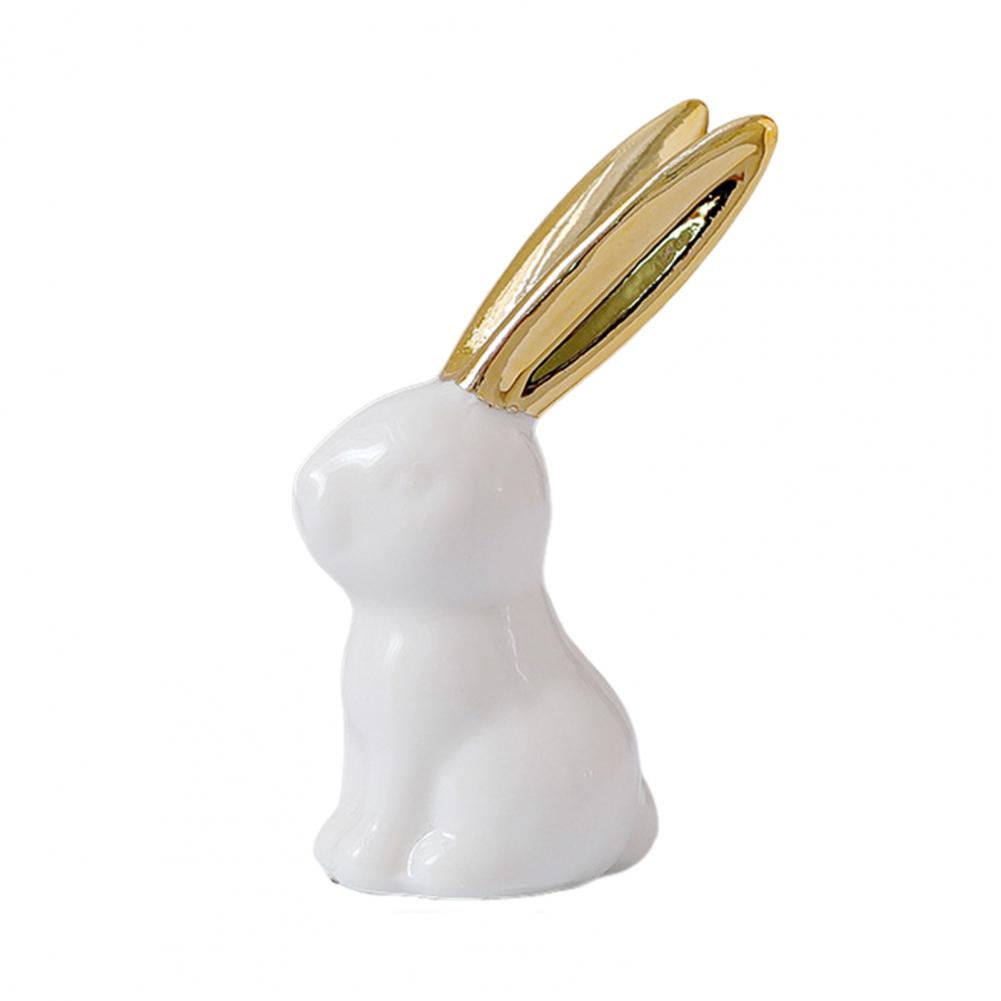 Фигурка Пасхального кролика Ретро-дизайн Винтажный стиль Мини-статуэтка кролика из керамики Миниатюрный кролик Кошка Лама Ананас Статуэтка