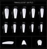 kads 500pcs Full Cover Square False Nail Tips Nail Art White Nature Clear 10 Sizes Fake Nails Manicure Extension Tools