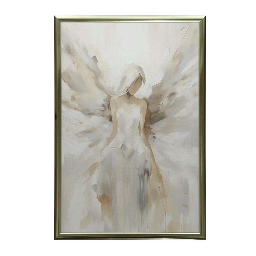 Plakat Obraz Anielskiego Piękna Plakat Obraz Anielskiego Piękna, 30X40 Cm, Rama Drewniana Biała, Papier Matowy 230 Gsm