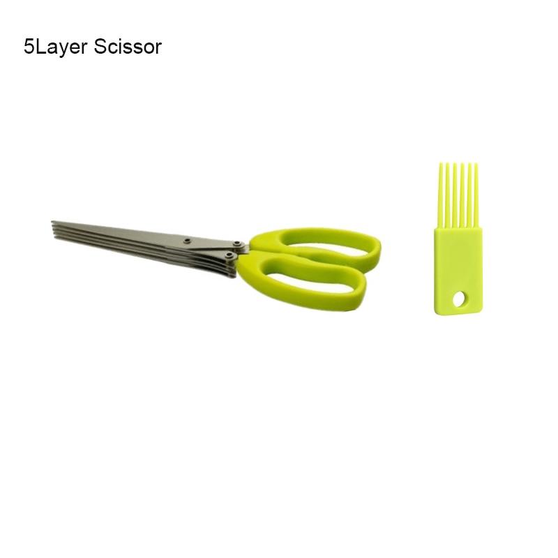 

Многослойные кухонные ножницы, ножницы для лука, ножницы для овощей из нержавеющей стали, ножницы для лука, травы, кухонные аксессуары 5 layer