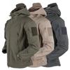 Men's Jacket Outdoor Soft Shell Fleece  Windproof  Waterproof Breathable And Thermal  Hooded