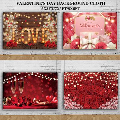 Красная роза и сердце Фоны для свадьбы День святого Валентина День рождения Фон