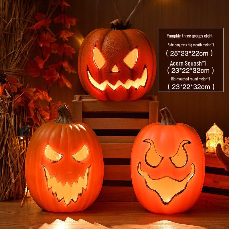 Halloween Light-Up Hollow Pumpkin Lantern for Outdoor Decor