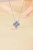 Women's Moissanite Four-Leaf Clover Necklace Pendant, Light Luxury S925 Sterling Silver Clavicle Chain