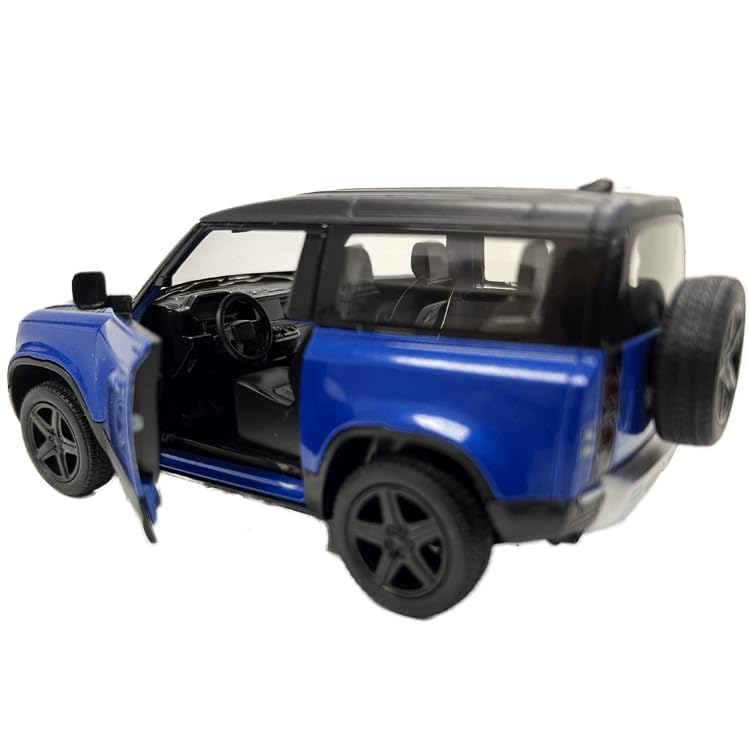 Land Rover Defender 90 Blue KINSMART Pullback Mini Car 1/36