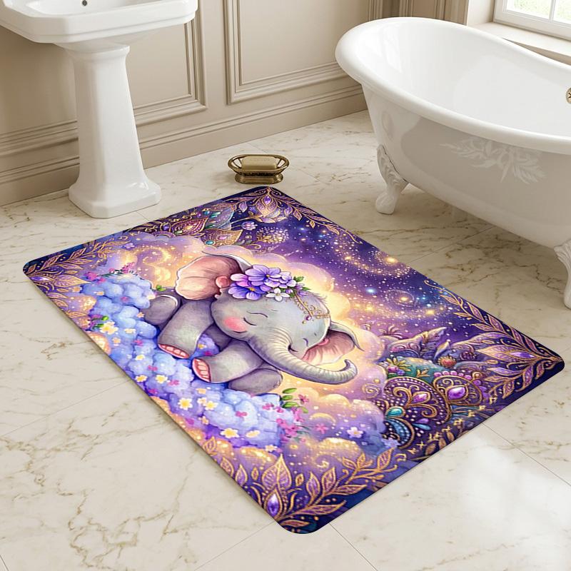 Dream Elephant Living Room Nonslip Area Rug Soft Carpet For Bedroom Game Playroom Sofa Office Home Decor Doormat Christmas Gift C929236