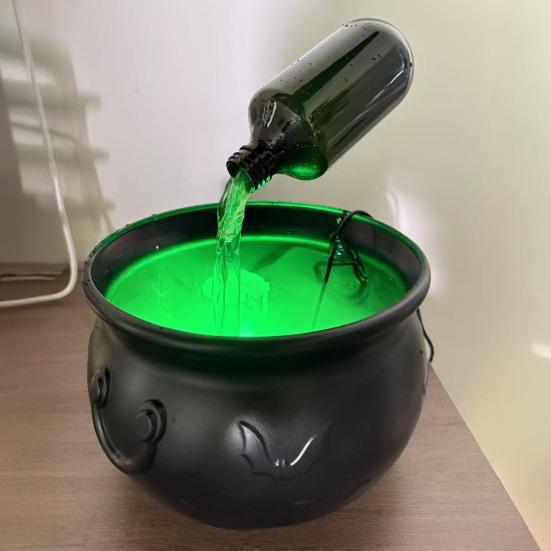 Yousheng DIY Floating Potion Set Halloween Decoration Witches Cauldron And Mist Maker Spooky Vintage Black Bowl for Hocus Pocus Party Decor Home