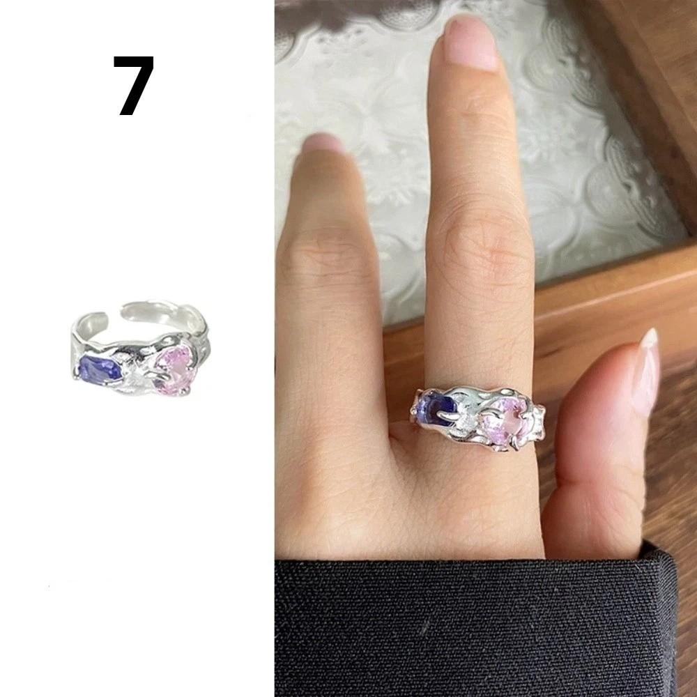 Irregular Shape Crystal Ring Minimalist Handmade Opal Ring Fashionable Gemstone Ring Girls Gift