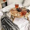 Table de pique-nique pliante en bois de haute qualité Chaise portable Plateau à collations décontracté Porte-bouteilles Récipient de rangement de cuisine