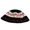 Winter Knitted Warm Contrast Maillard Fisherman Hat Women's Thickened Cold Proof Fashion Woolen Hat Basin Hat