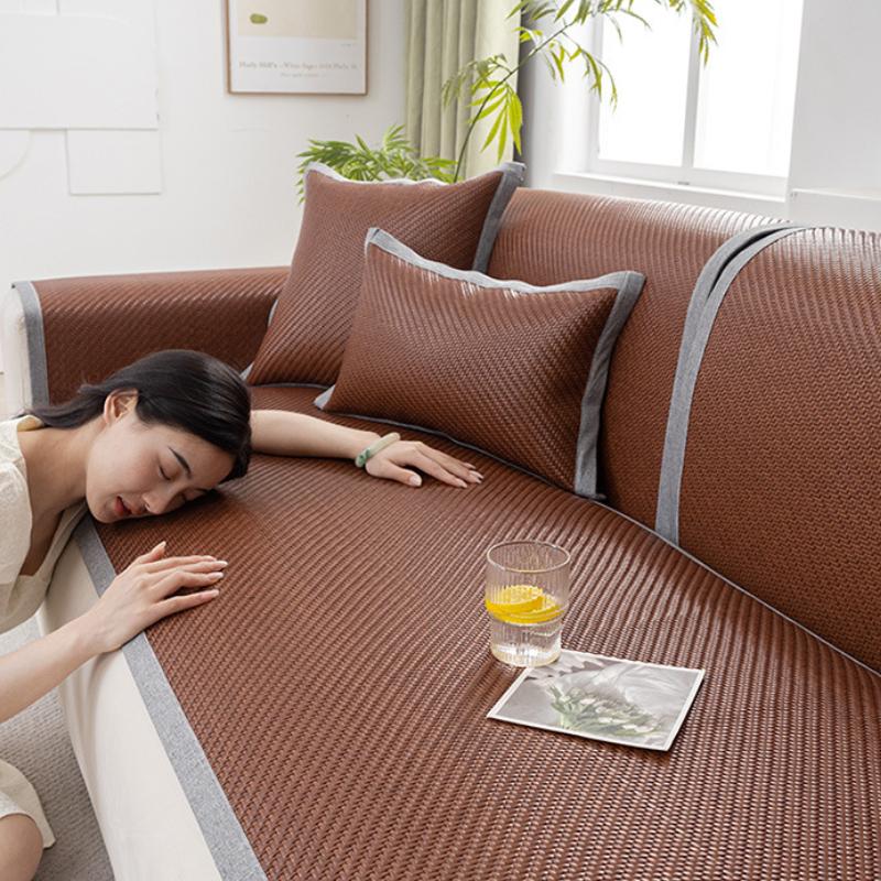 Sofa Cushion Summer Non-slip Rattan Mat Mat Cushion Cold Cushion Sofa Cover Summer New Sofa Cover